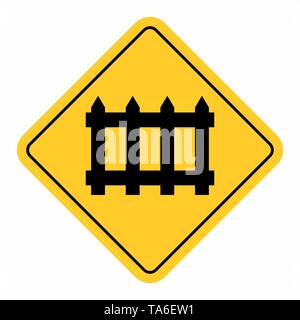 Barrier Railway cross traffic sign Stock Vector