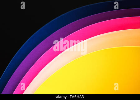 Trendy multicolor background from a cardboard of different colors. Stock Photo