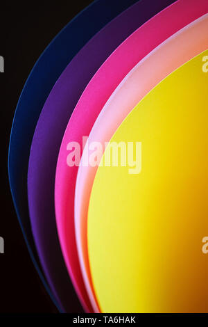 Trendy multicolor background from a cardboard of different colors. Stock Photo