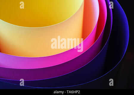 Trendy multicolor background from a cardboard of different colors. Stock Photo