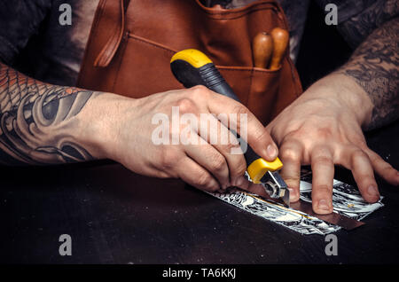 Handicraftsman making quality products  Stock Photo
