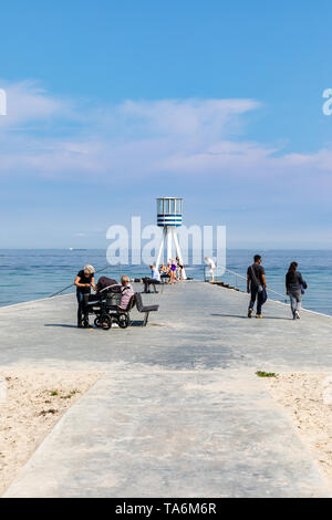 Lifeguard tower designed by Arne Jacobsen 1932 Bellevue Beach