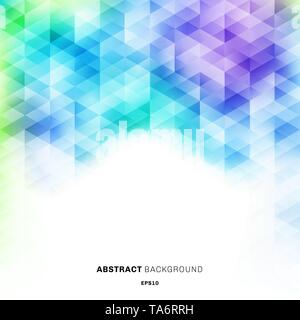 Abstract colorful hexagons pattern on white background with space for your text. Creative design template bright gradient color geometric. You can use Stock Vector