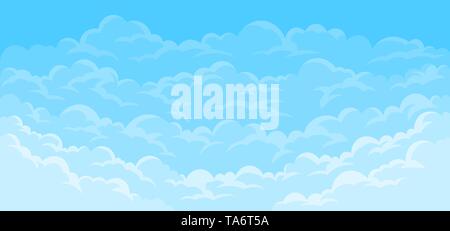 Simple sky background with clouds Stock Vector