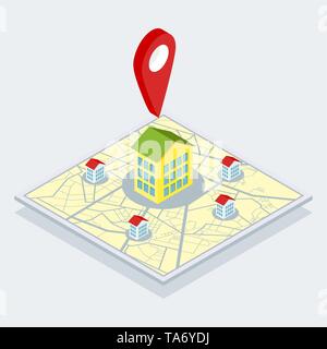 Location of the selected home. Stock Vector