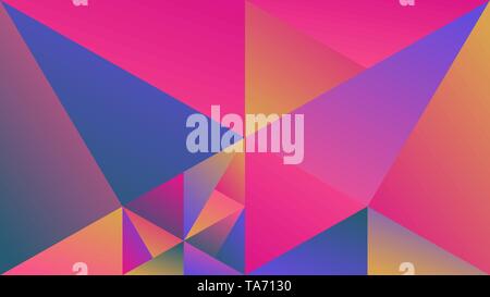 Polygonal multicolor geometric gradient triangle hd background Stock Vector
