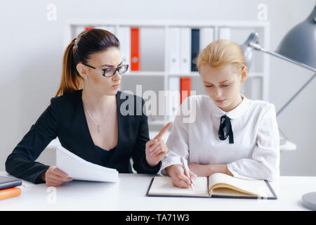 Gorgeous colleagues working Stock Photo