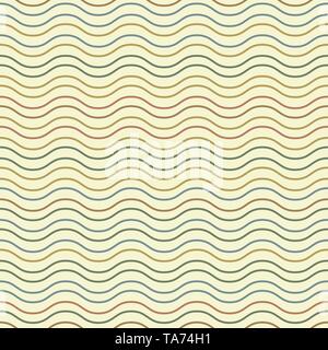Seamless ethnic textile seamless vector pattern. Geometric thin wave native print. Folk mexican ornament. Ancient african style design. Simple line Stock Vector