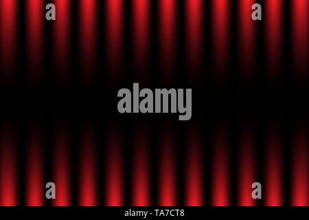 3d red vertical fading neon light elements on black background. Futuristic abstract pattern. Texture for web-design, website, presentations Stock Vector