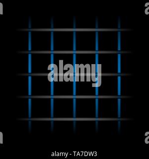 3d grey and blue fading neon light elements, grid on black background. Futuristic abstract pattern. Texture for web-design, website, presentations Stock Vector