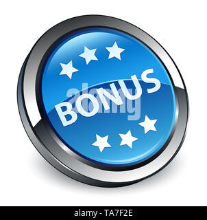 Bonus icon isolated on 3d orange round button abstract illustration ...