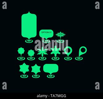 Collection of different graphic elements for design. Vector illustration. Stock Vector