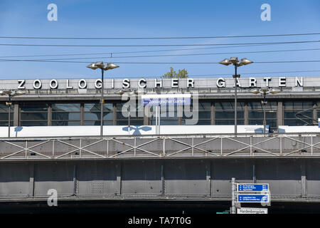 Railway station zoo, Charlottenburg, Berlin, Germany, Bahnhof Zoo, Deutschland Stock Photo