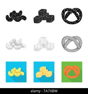 Vector illustration of Oktoberfest and bar logo. Set of Oktoberfest and cooking vector icon for stock. Stock Vector
