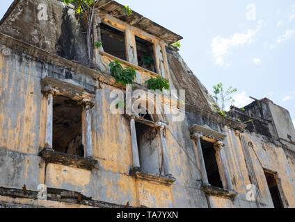Maison Ganamet old french colonial building, Sud-Comoé, Grand-Bassam, Ivory Coast Stock Photo