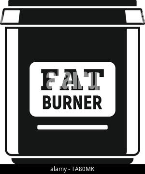 Fat burner icon. Simple illustration of fat burner vector icon for web design isolated on white background Stock Vector