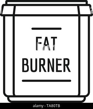 Fat burner icon. Outline fat burner vector icon for web design isolated on white background Stock Vector