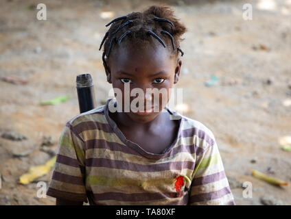 Portrait of an african girl, Savanes district, Tcheregnimin, Ivory Coast Stock Photo