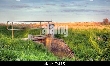HDR picture of a Dutch rural landscape on a sunny day in may Stock Photo