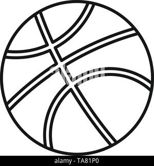 Basketball ball icon. Outline basketball ball vector icon for web design isolated on white background Stock Vector