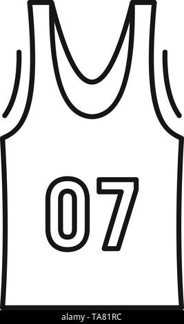 Basketball vest icon. Outline basketball vest vector icon for web design isolated on white background Stock Vector