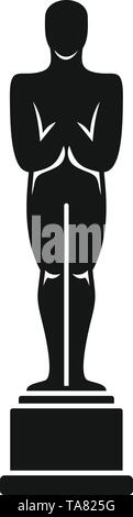 Oscar statue icon. Simple illustration of oscar statue vector icon for web design isolated on white background Stock Vector