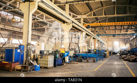 Equipment for the production. Manufacturing facility. Metalworking plant Stock Photo