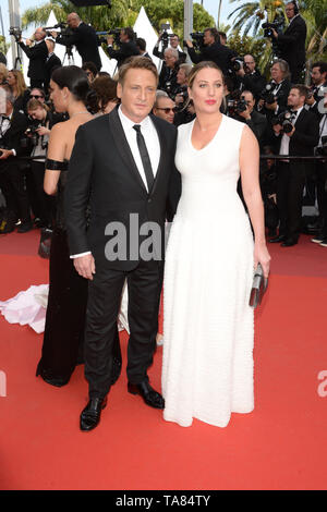 May 21, 2019 - Cannes, France - CANNES, FRANCE - MAY 21: Benoit Magimel and Margot Pelletier attend the screening of ''Once Upon A Time In Hollywood'' during the 72nd annual Cannes Film Festival on May 21, 2019 in Cannes, France. (Credit Image: © Frederick InjimbertZUMA Wire) Stock Photo