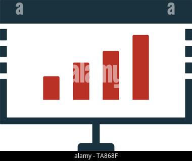 Diagram icon. Creative symbol in two colors. Pixel perfect diagram icon for web design, apps, software, print usage Stock Vector