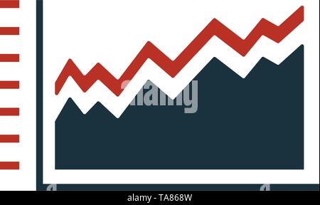 Diagram icon. Creative symbol in two colors. Pixel perfect diagram icon for web design, apps, software, print usage Stock Vector
