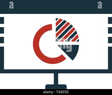 Diagram icon. Creative symbol in two colors. Pixel perfect diagram icon for web design, apps, software, print usage Stock Vector
