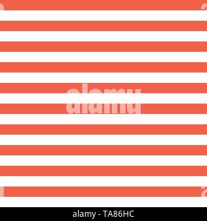 Horizontal red and white stripes seamless vector background Stock Vector