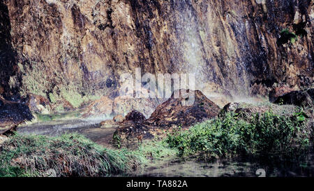 Tranquil Waterfall at Plitvice National Park in Croatia Stock Photo