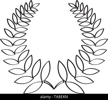 Isolated outline of a laurel wreath Stock Vector Image & Art - Alamy