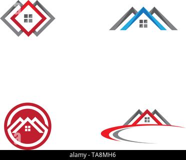Real Estate , Property and Construction Logo design Stock Vector