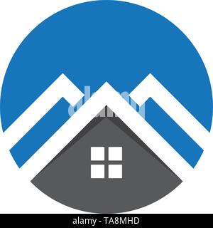 Real Estate , Property and Construction Logo design Stock Vector