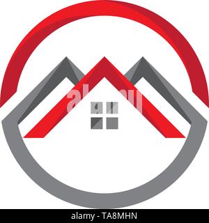 Real Estate , Property and Construction Logo design Stock Vector