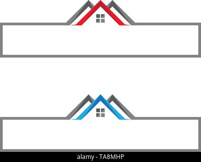 Real Estate , Property and Construction Logo design Stock Vector