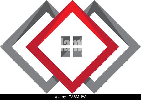 Real Estate , Property and Construction Logo design Stock Vector