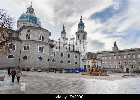 Salzburg, Austria - October 29, 2018: Residenzplatz or Residence Square in Salzburg Stock Photo
