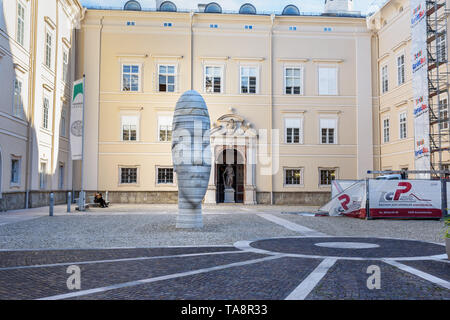 Salzburg, Austria - October 30, 2018: Marble sculpture Awilda in Dietrichsruh in complex of University of Salzburg Stock Photo