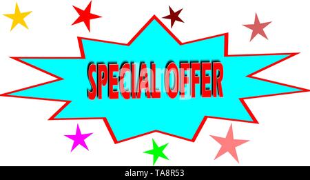special offer in bubble with stars Stock Vector