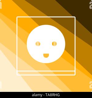 Austria Electrical Socket Icon. Flat Color Ladder Design. Vector Illustration. Stock Vector