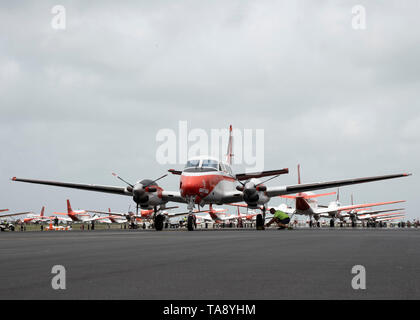 A plane captain secures a T-44C Pegasus returning from a training flight on  the Naval Air Station Corpus Christi flightline on May 20. Maritime and  advanced tilt-rotor training is conducted in the T-44C at Training Squadron  31 and 35 in Training Air Wing Four