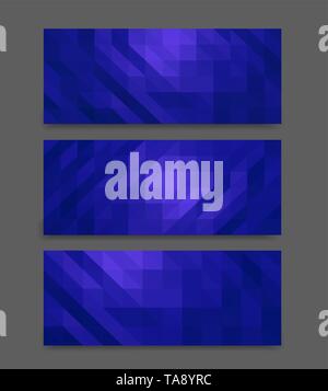 Low poly banners set polygonal tags design advertising mock up copy space cards with shadow Stock Vector