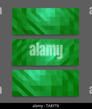 Low poly banners set polygonal tags design advertising mock up copy space cards with shadow Stock Vector