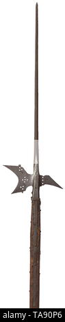 A South German/Austrian halberd, circa 1600 Long square tip, the blade ...