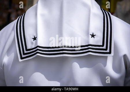 The white jumper of a US Navy sailor in Japan. Stock Photo