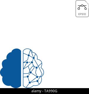 brain tech logo icon vector isolated element - vector Stock Vector