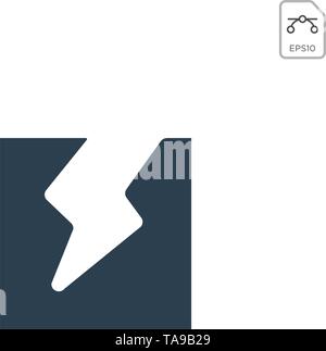 thunder flash logo icon abstract design vector element isolated Stock Vector